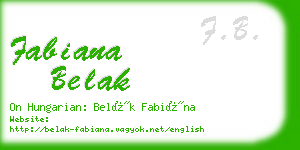 fabiana belak business card